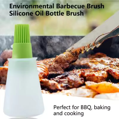 Silicone Cooking Oil Bottle with Basting Brush