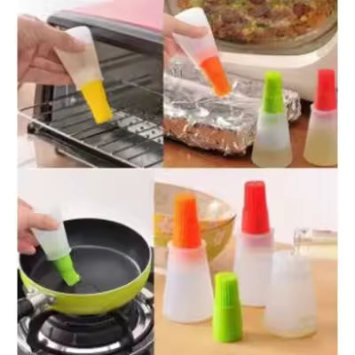 Silicone Cooking Oil Bottle with Basting Brush