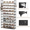 Shoe Rack Organizer - Stainless Steel Shoe Rack - Fashion Shoe Rack - Shoe Storage 5 Tiers Heavyweight Shoe Stand Rack Accessories Rack for Home and Office Durable Non Breakable Shoe Organizer Stainless Steel Layer Shoe Rack Easy Assembly