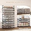 Shoe Rack Organizer - Stainless Steel Shoe Rack - Fashion Shoe Rack - Shoe Storage 5 Tiers Heavyweight Shoe Stand Rack Accessories Rack for Home and Office Durable Non Breakable Shoe Organizer Stainless Steel Layer Shoe Rack Easy Assembly