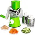 Manual Vegetable Cutter Slicer Round ,Grater,3 in1 Slicer,kadokash, Table top Drum grater Chopper Blades Multifunctional Kitchen Gadgets Cutting Machine