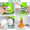 Manual Vegetable Cutter Slicer Round ,Grater,3 in1 Slicer,kadokash, Table top Drum grater Chopper Blades Multifunctional Kitchen Gadgets Cutting Machine
