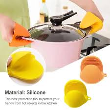 Safety Grip Silicone Oven Mitts - Set of 2 Heat Resistant Gloves & Pot Holders - Premium Kitchen Accessories for Baking, Cooking & Grilling